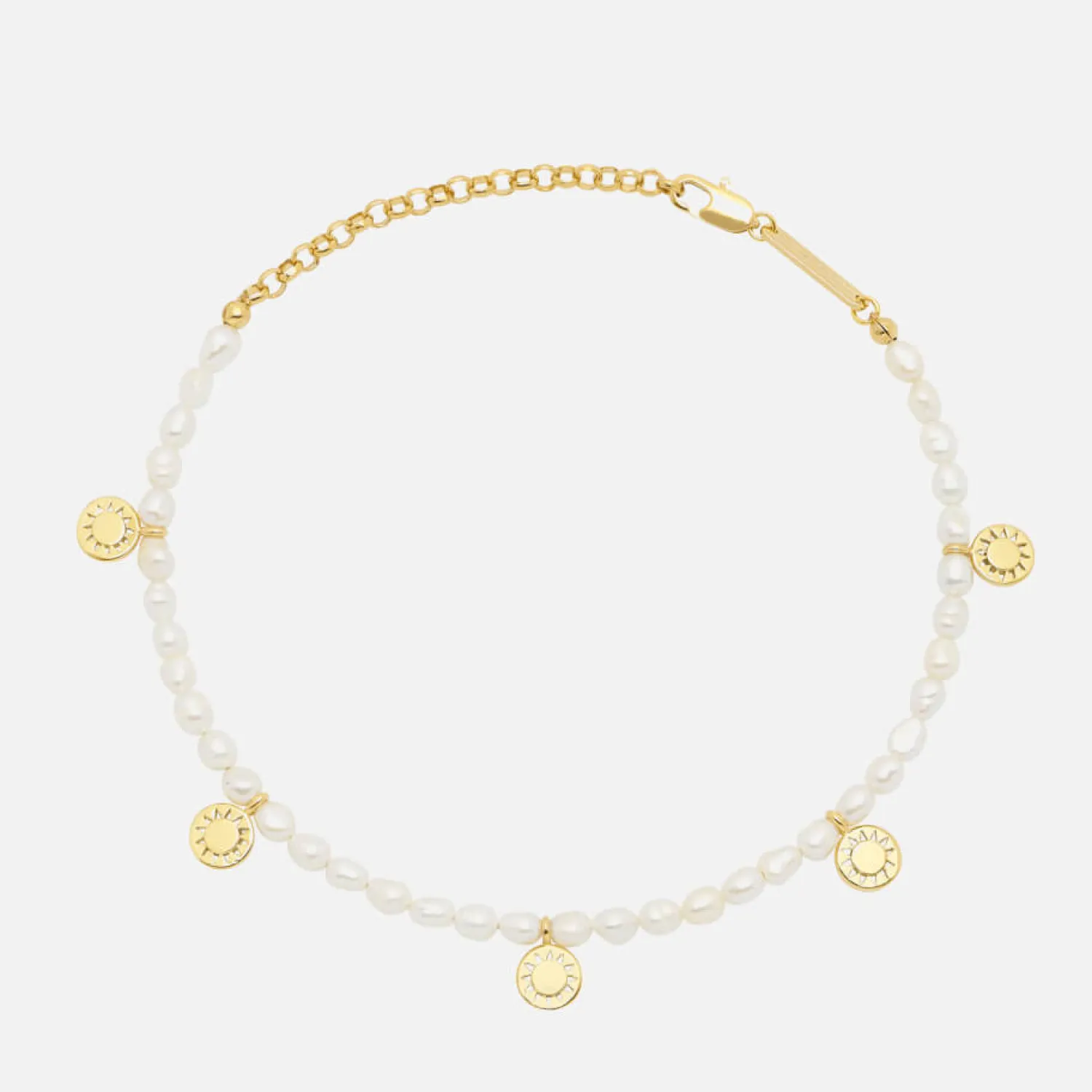 Bracelets & Bangles*Estella Bartlett Women's Pearl Sun Charm Bracelet - Cream