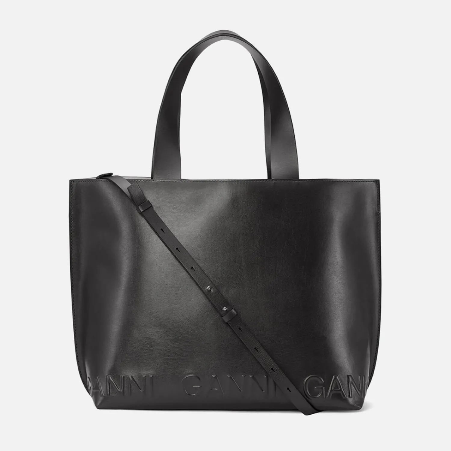 Tote Bags*Ganni Banner East West Leather Tote Bag