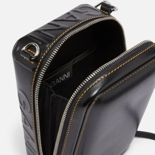 Crossbody Bags*Ganni Banner Leather Shoulder Bag