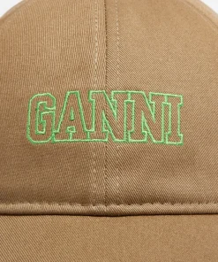 Hats Scarves & Gloves*Ganni Cotton-Twill Baseball Cap