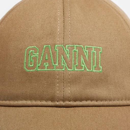 Hats Scarves & Gloves*Ganni Cotton-Twill Baseball Cap
