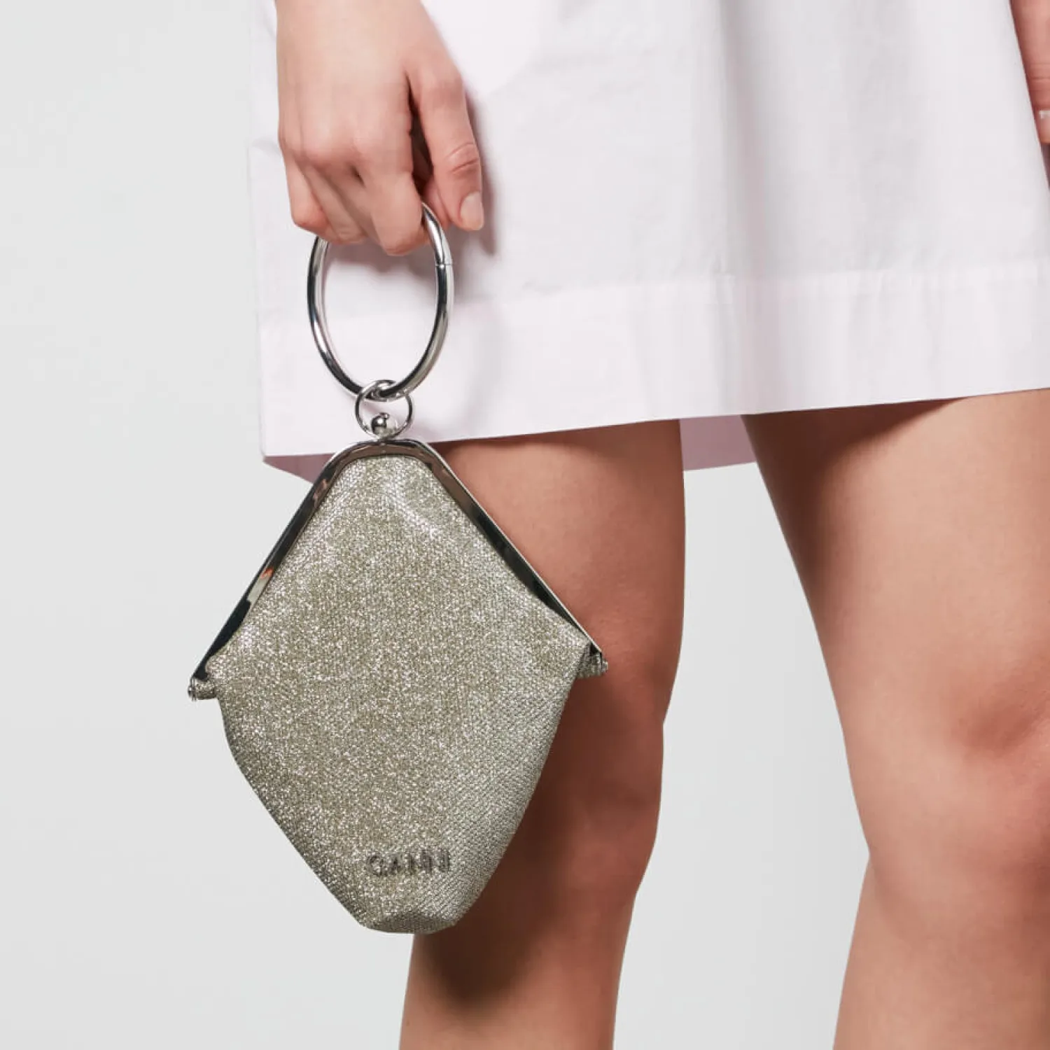 Clutch Bags*Ganni Diamond Bangle Clutch Glitter Bag