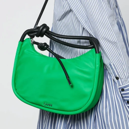 Shoulder Bags*Ganni Knot Baguette Faux Leather Mini Bag