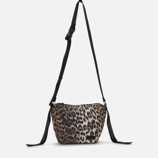 Crossbody Bags*Ganni Small Hobo Leopard-Print Shell Cross-Body Bag