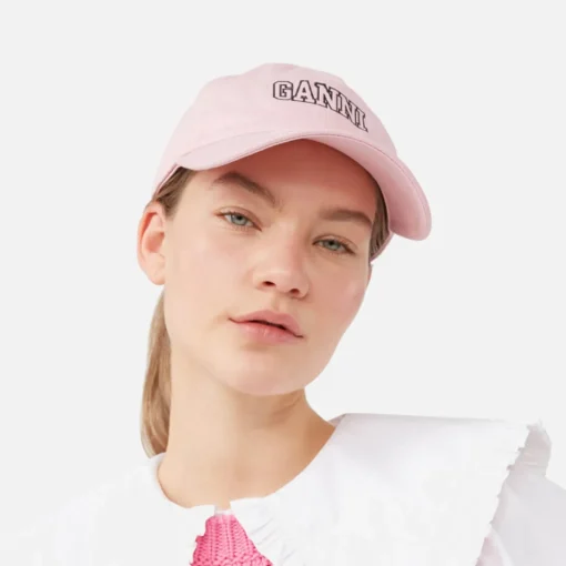 Hats Scarves & Gloves*Ganni Women's Cotton Logo Cap - Sweet Lilac