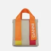 Tote Bags*Ganni Women's Recycled Tech Mini Tote Bag - Pale Khaki