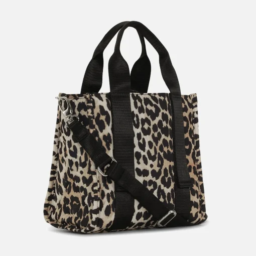 Tote Bags*Ganni Women's Recycled Tech Small Tote Bag - Leopard
