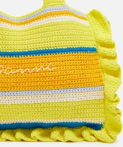 Tote Bags*Ganni X Coggles Crocheted Cotton Tote Bag