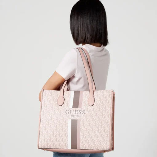 Tote Bags*Guess Silvana Faux Leather Girlfriend Tote Bag