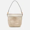 Bucket Bags*Guess Vikky Logo-Appliqued Raffia Bucket Bag