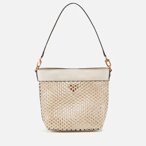 Bucket Bags*Guess Vikky Logo-Appliqued Raffia Bucket Bag
