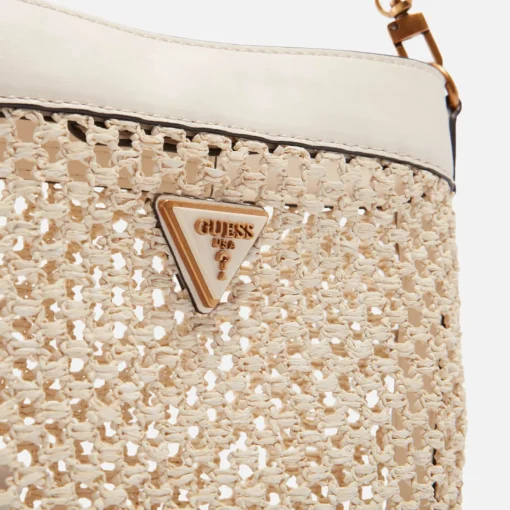 Bucket Bags*Guess Vikky Logo-Appliqued Raffia Bucket Bag