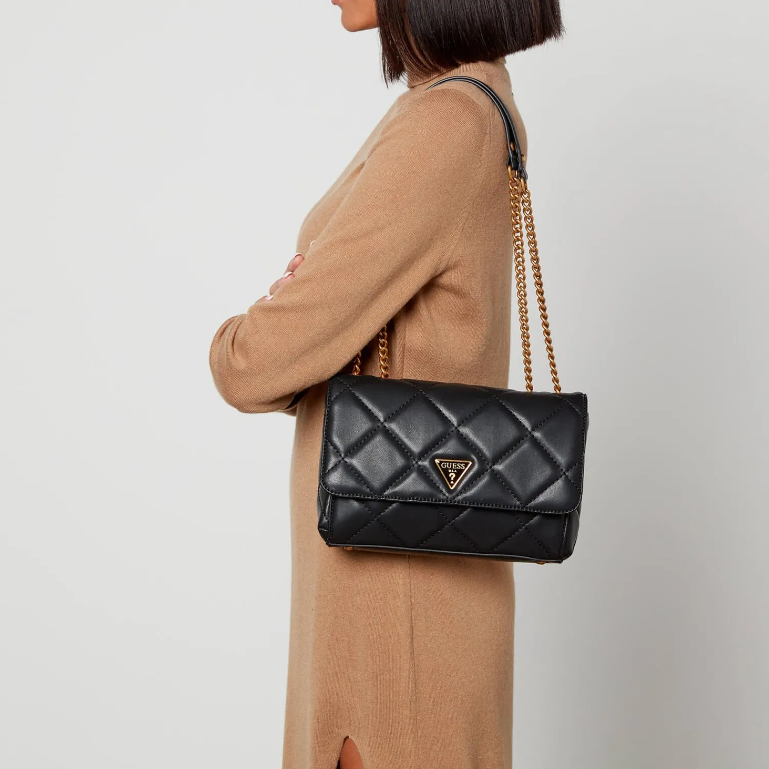 Crossbody Bags*Guess Women's Cessily Convertible Cross Body Bag - Black