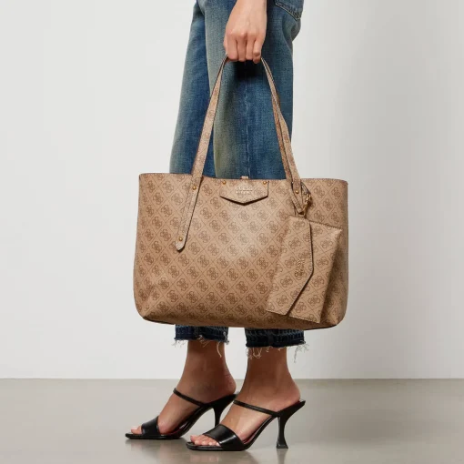 Tote Bags*Guess Women's Eco Brenton Monogram Faux Leather Tote Bag
