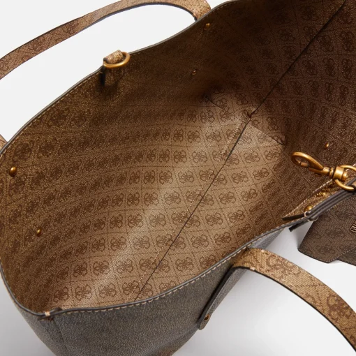 Tote Bags*Guess Women's Eco Brenton Monogram Faux Leather Tote Bag