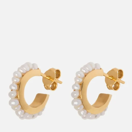 Jewellery Sets*Hermina Athens Women's Luna Pearls Earrings - Gold
