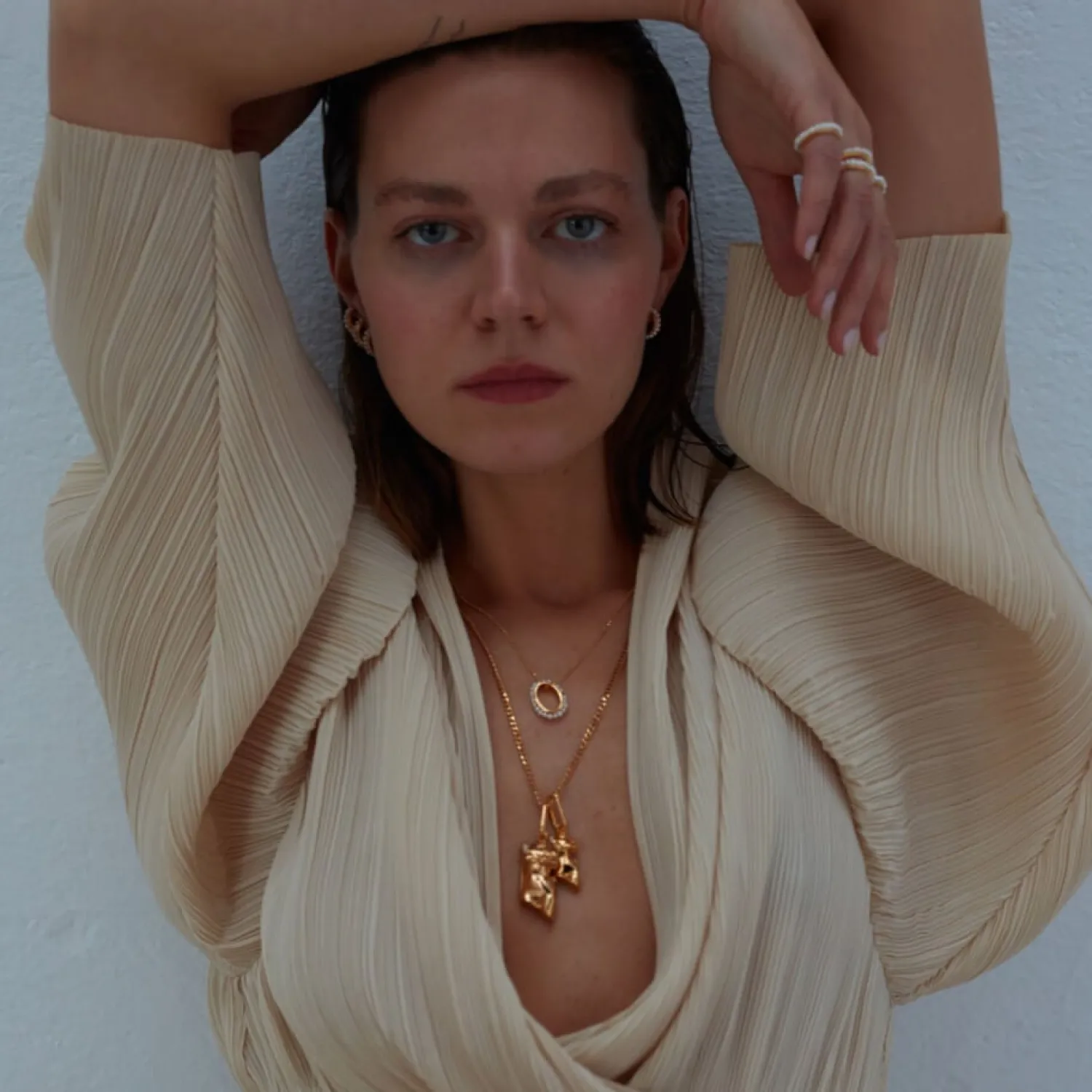 Jewellery Sets*Hermina Athens Women's Luna Pearls Pendant - Gold