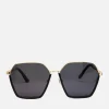 Sunglasses*Jeepers Peepers Oversized Hexagon-Frame Acetate Sunglasses