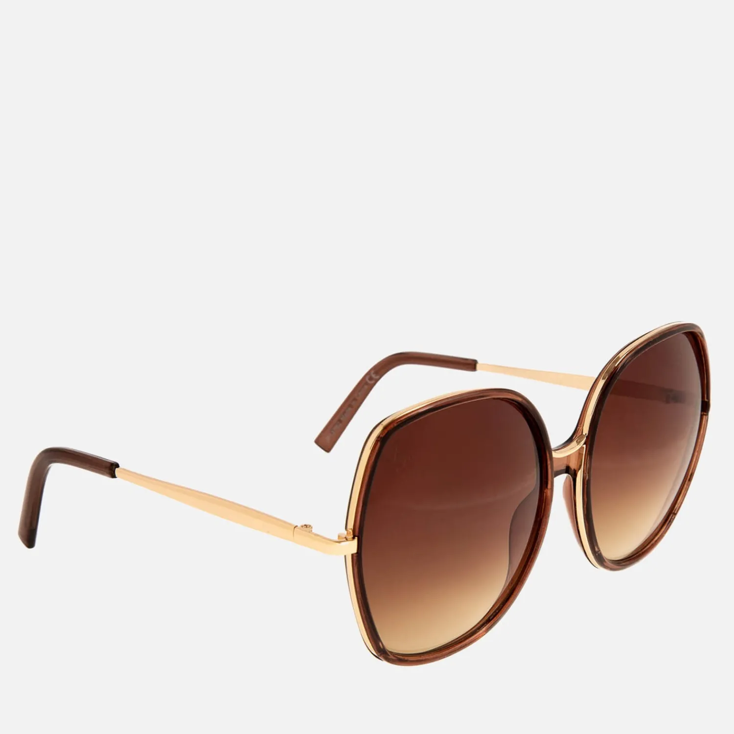 Sunglasses*Jeepers Peepers Oversized Round-Frame Metal Sunglasses
