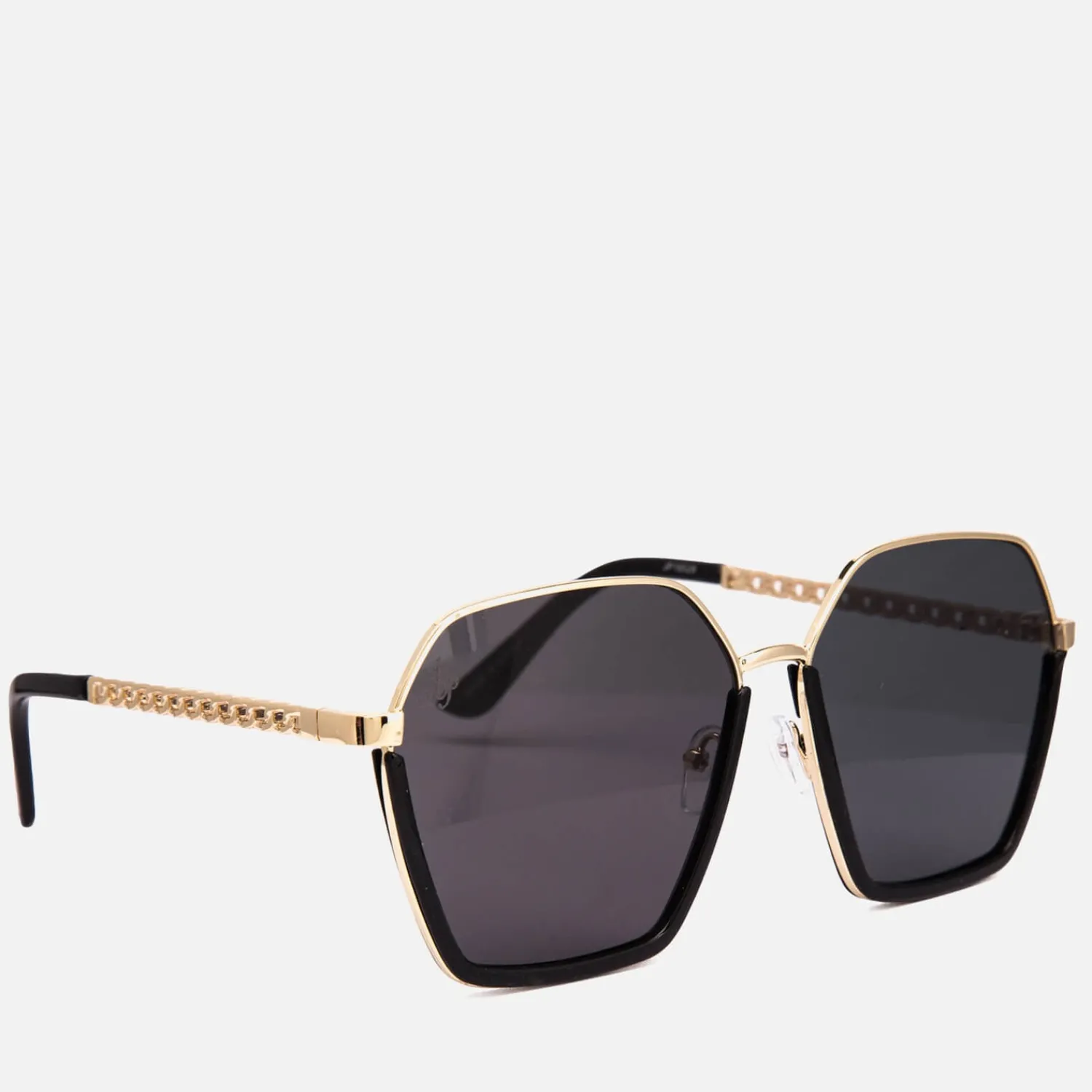 Sunglasses*Jeepers Peepers Oversized Hexagon-Frame Acetate Sunglasses