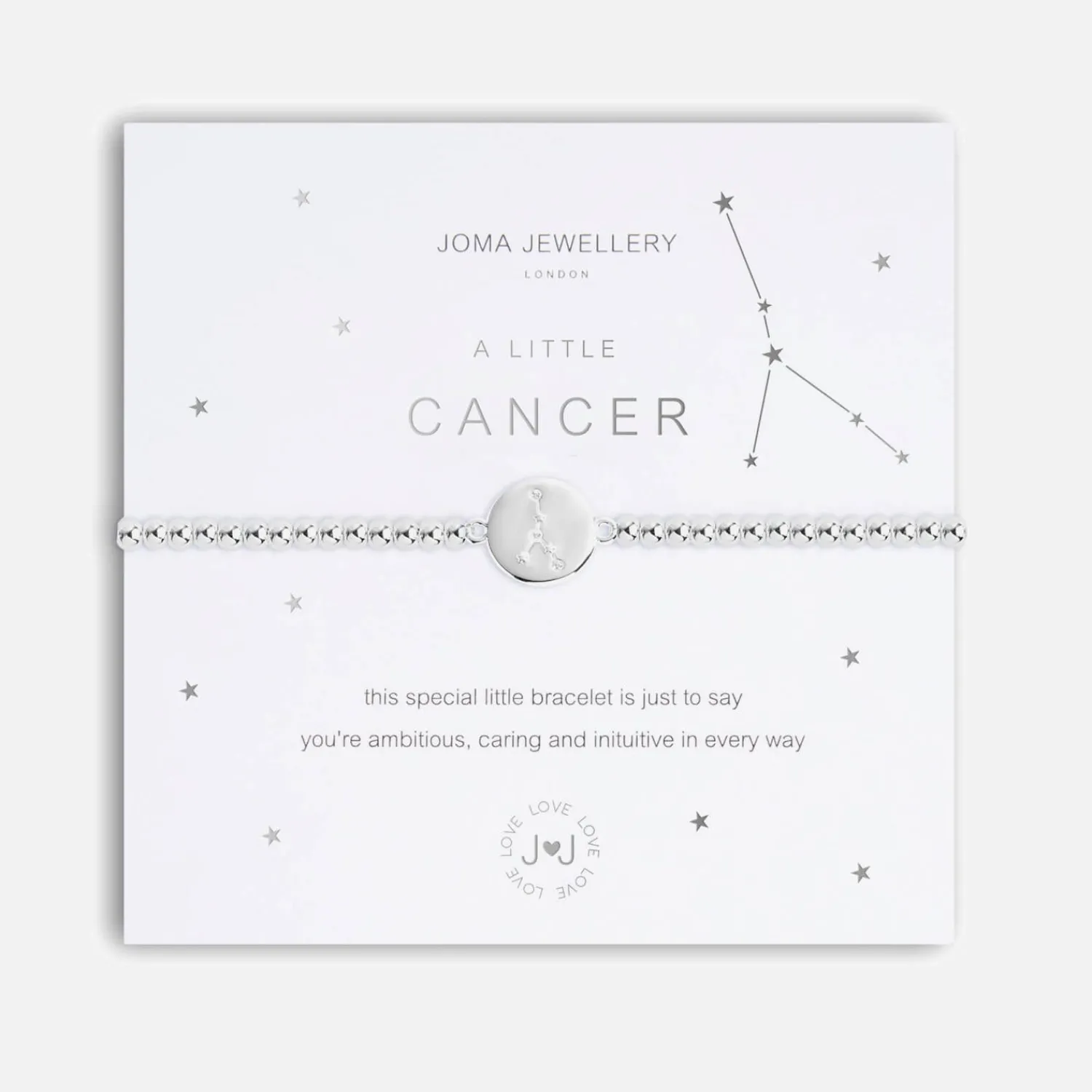 Bracelets & Bangles*Joma Jewellery Women's A Little Cancer Silver Bracelet Stretch - Silver