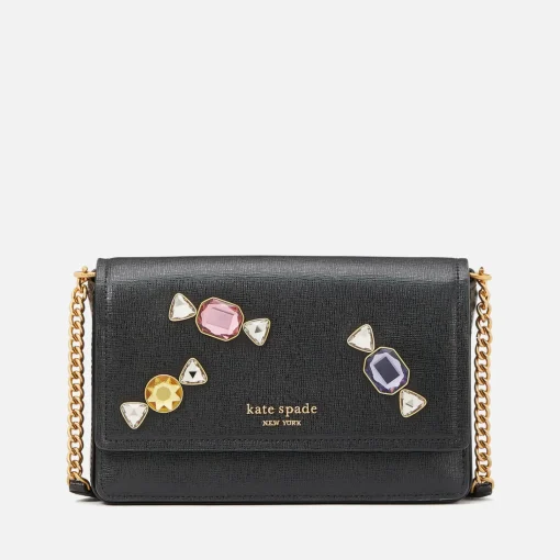 Purses And Cardholders*Kate Spade New York Bonbon Stone Embellished Saffiano Leather Wallet