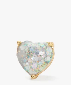 Earrings*Kate Spade New York Heart Gold-Plated And Glittered Resin Earrings