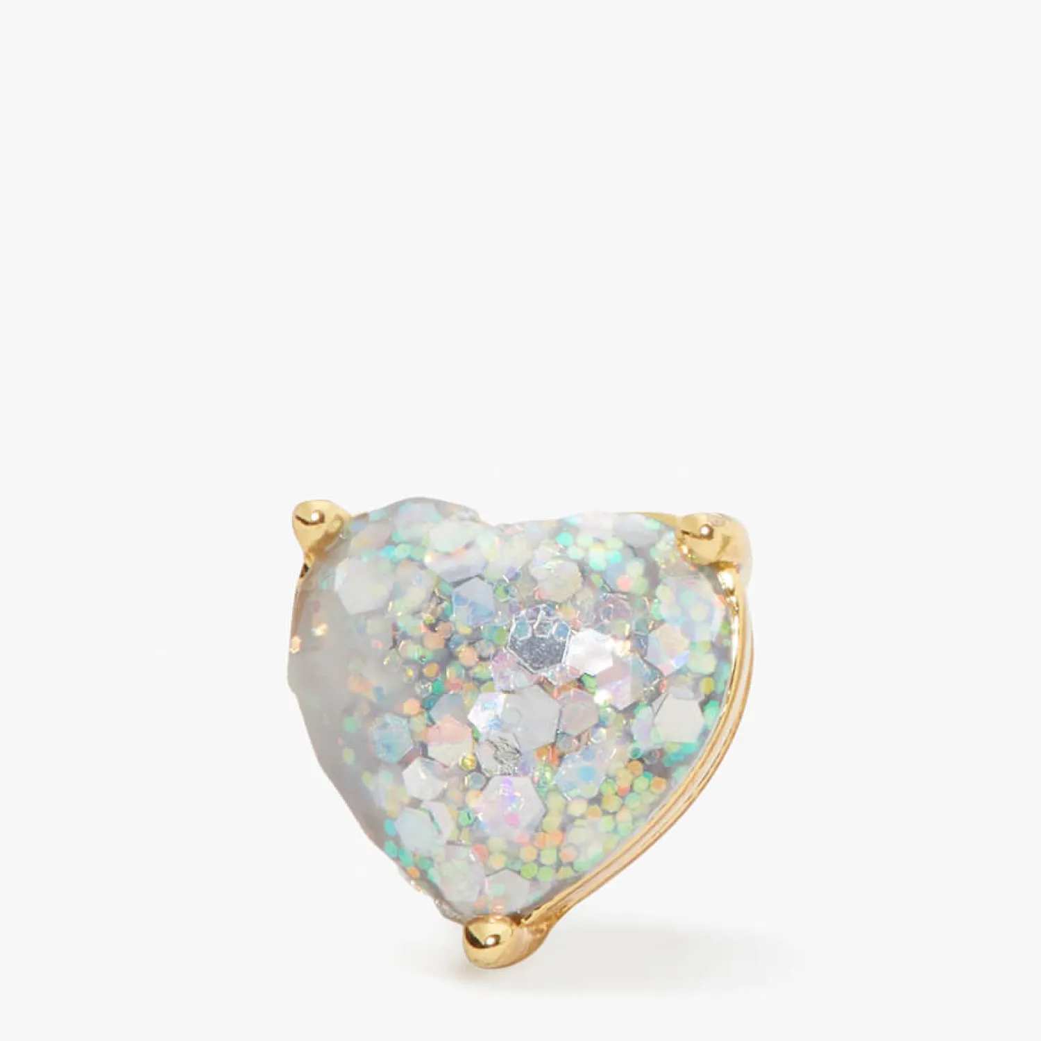 Earrings*Kate Spade New York Heart Gold-Plated And Glittered Resin Earrings