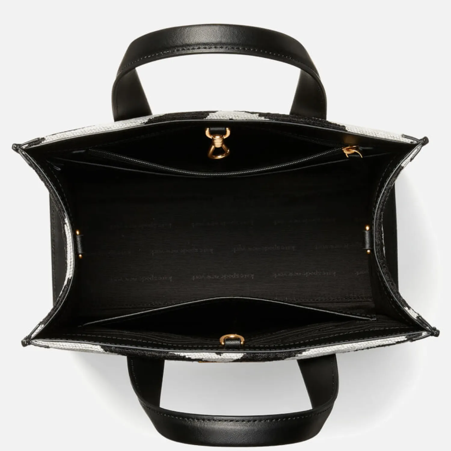 Tote Bags*Kate Spade New York Manhattan Zebra Chenille And Leather Small Tote Bag