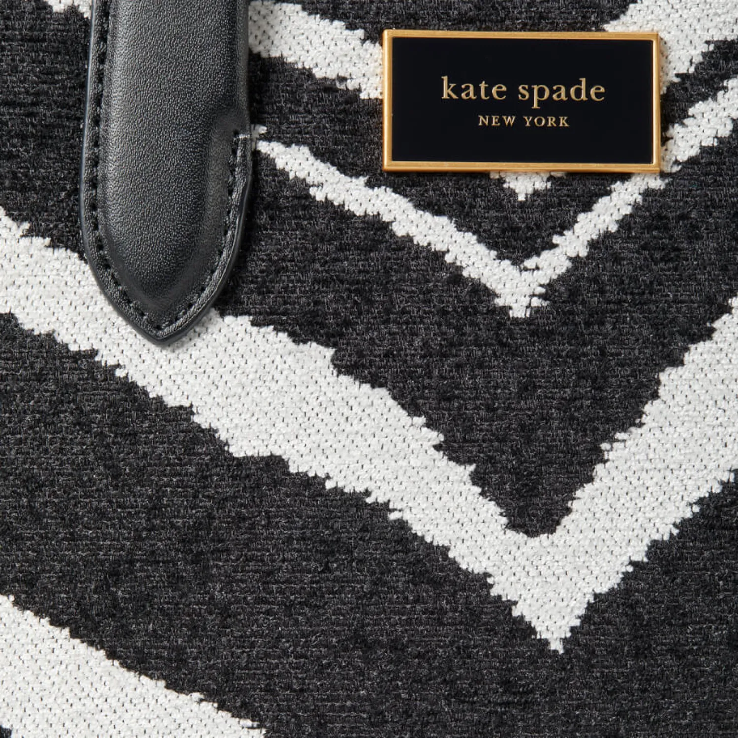 Tote Bags*Kate Spade New York Manhattan Zebra Chenille And Leather Small Tote Bag