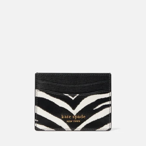 Purses And Cardholders*Kate Spade New York Morgan Zebra Leather Card Holder