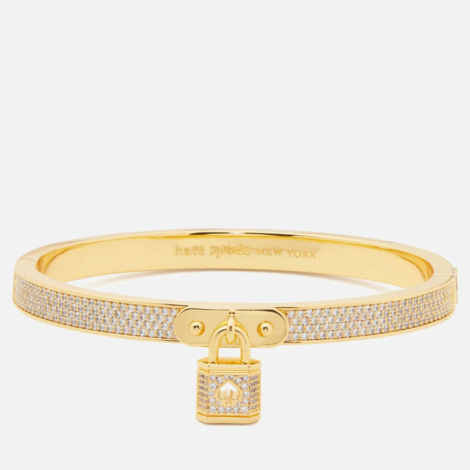 Jewellery Sets*Kate Spade New York Pave Lock Pendant Gold-Tone Bangle