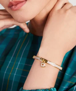 Jewellery Sets*Kate Spade New York Pave Lock Pendant Gold-Tone Bangle