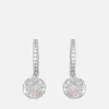 Earrings*Kate Spade New York Women's Pave Huggies - Clear/Silver