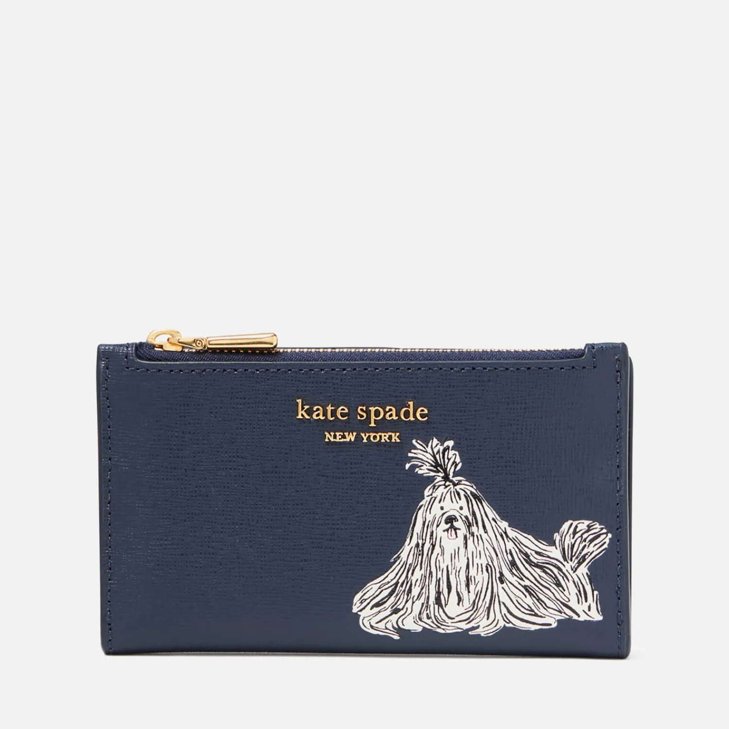 Purses And Cardholders*Kate Spade New York Women's Shaggy Embossed Saffiano Leather Smalll Slim Bifold Wallet - Blazer Blue Multi