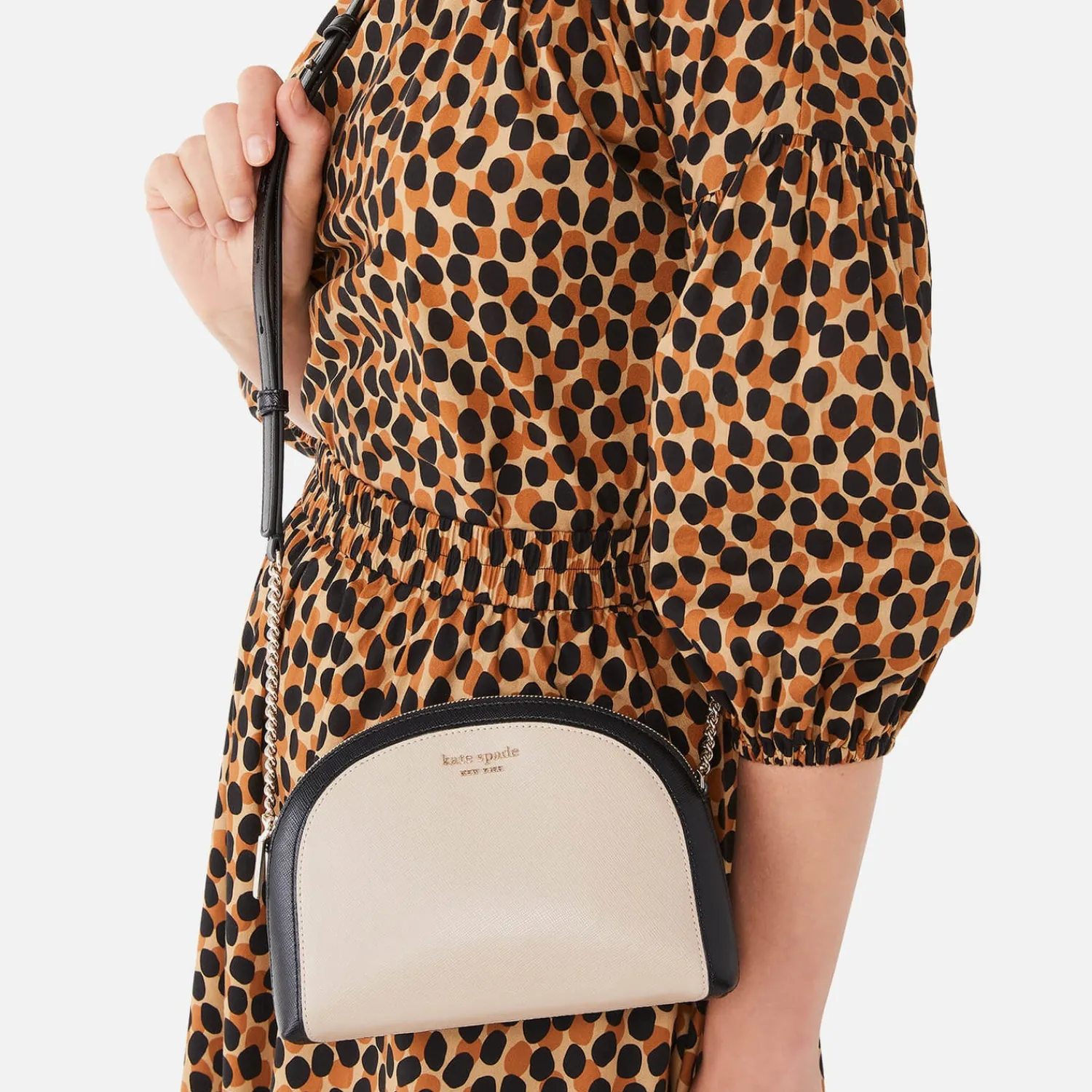 Crossbody Bags*Kate Spade New York Women's Spencer Saffiano Cross Body Bag - Warm Beige/Black