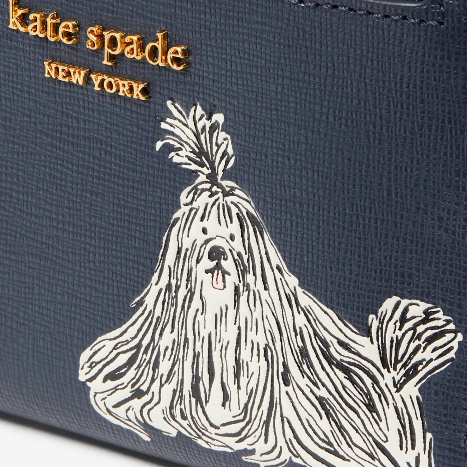 Purses And Cardholders*Kate Spade New York Women's Shaggy Embossed Saffiano Leather Smalll Slim Bifold Wallet - Blazer Blue Multi