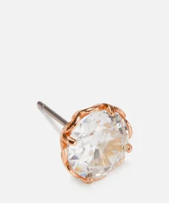 Earrings*Kate Spade New York Women's Round Earrings - Clear/Rose Gold