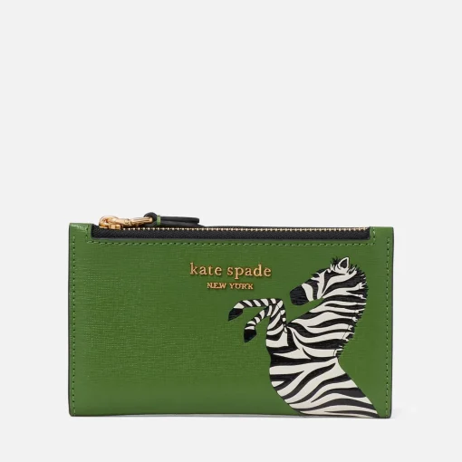 Purses And Cardholders*Kate Spade New York Zebra Print Saffiano Leather Bifold Wallet
