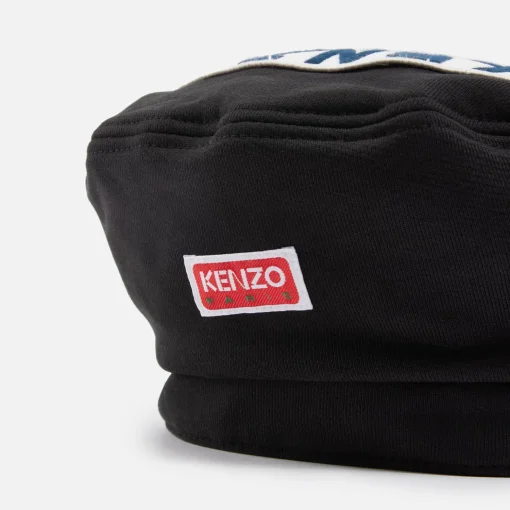 Hats Scarves & Gloves*KENZO Logo Applique Cotton-Canvas Beret