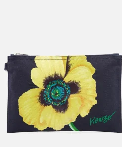 Clutch Bags*KENZO Poppy Cotton-Twill Clutch