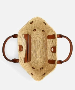 Tote Bags*Lauren Ralph Lauren Daphney Small Raffia Tote Bag