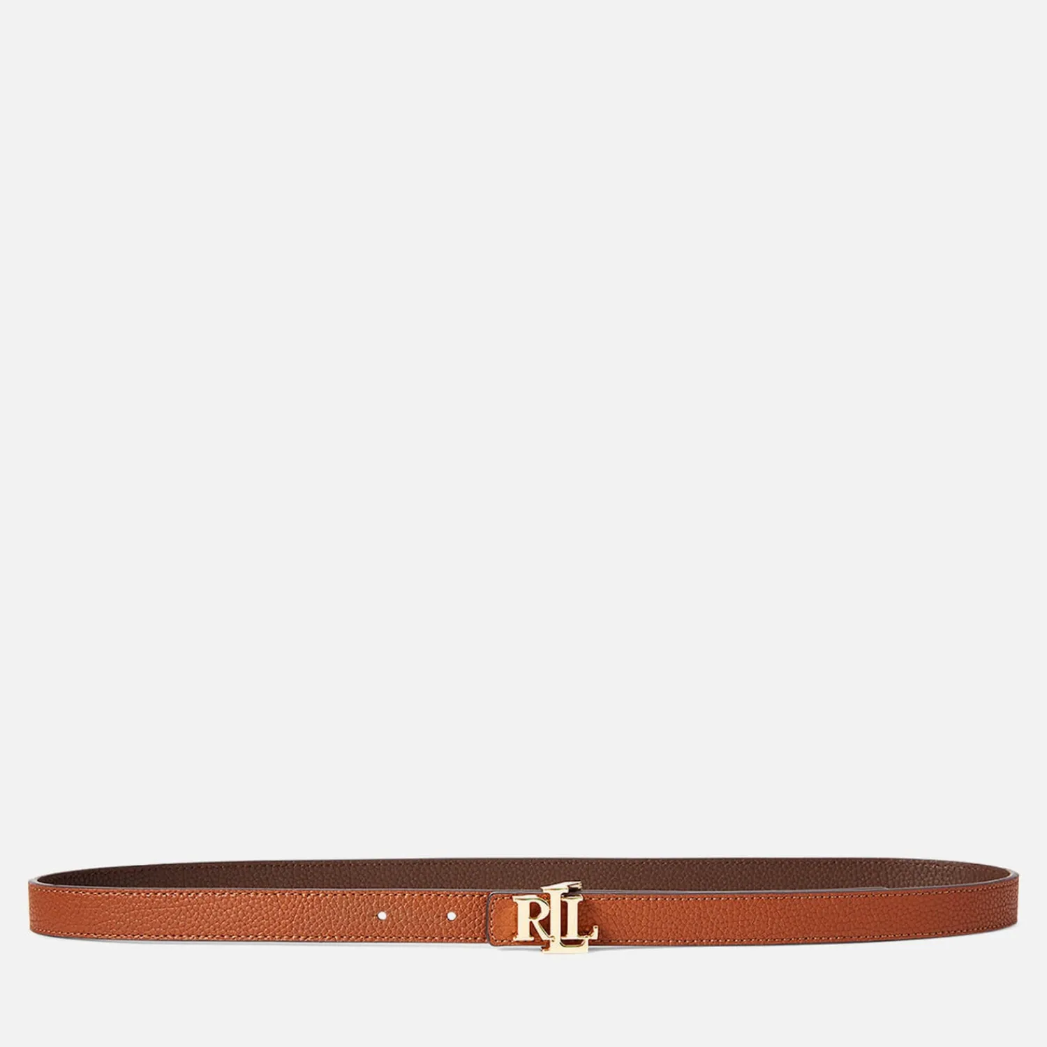 Belts*Lauren Ralph Lauren Women's Reversable 20 Skinny Belt - Lauren Tan/Dark Brown
