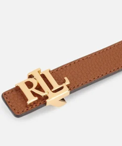 Belts*Lauren Ralph Lauren Women's Reversable 20 Skinny Belt - Lauren Tan/Dark Brown