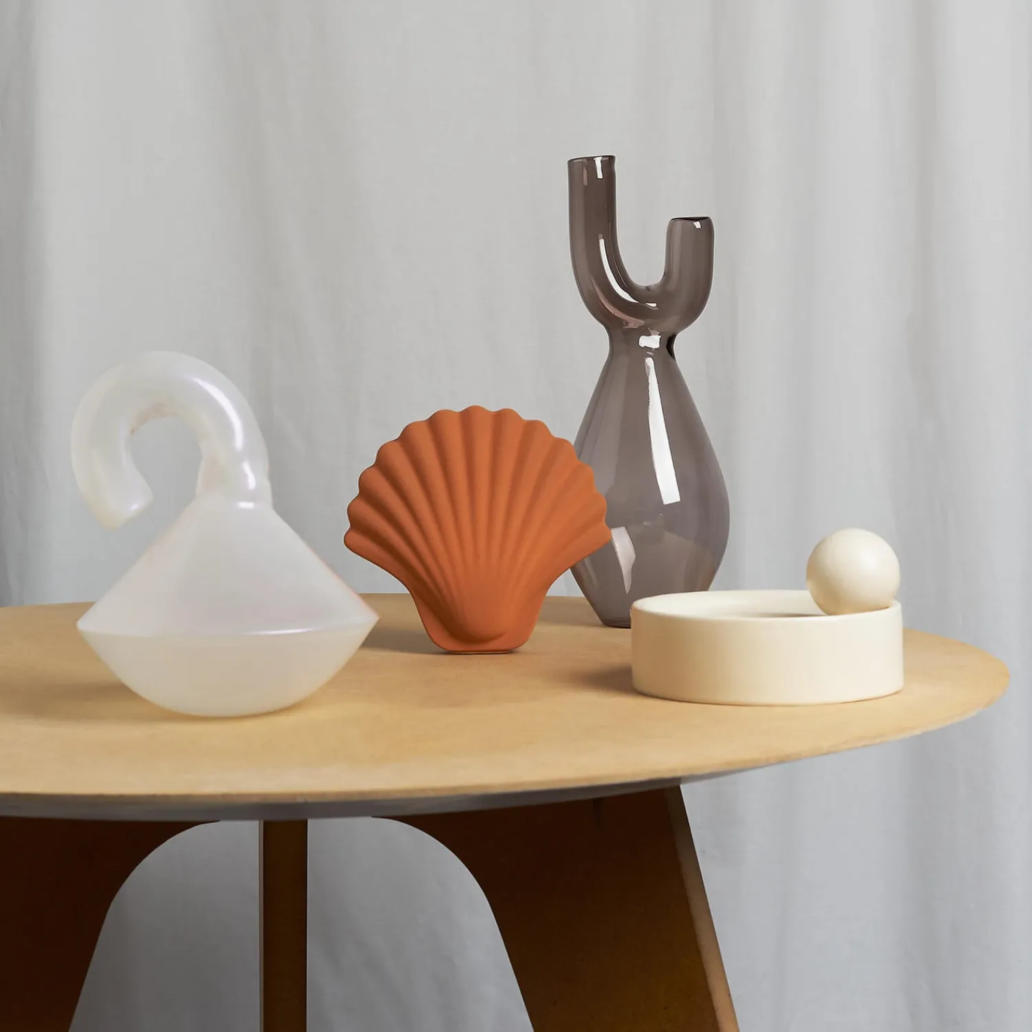 Home Accessories*Los Objetos Decorativos Seashell Vase - Mauve