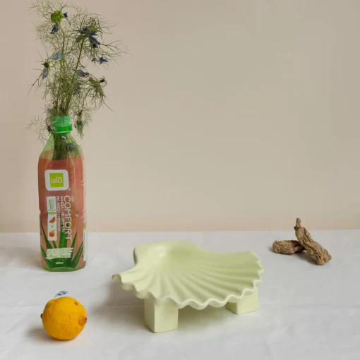 Home Accessories*Los Objetos Decorativos Seashell Plate - Lime