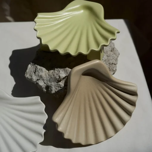 Home Accessories*Los Objetos Decorativos Seashell Plate - Lime