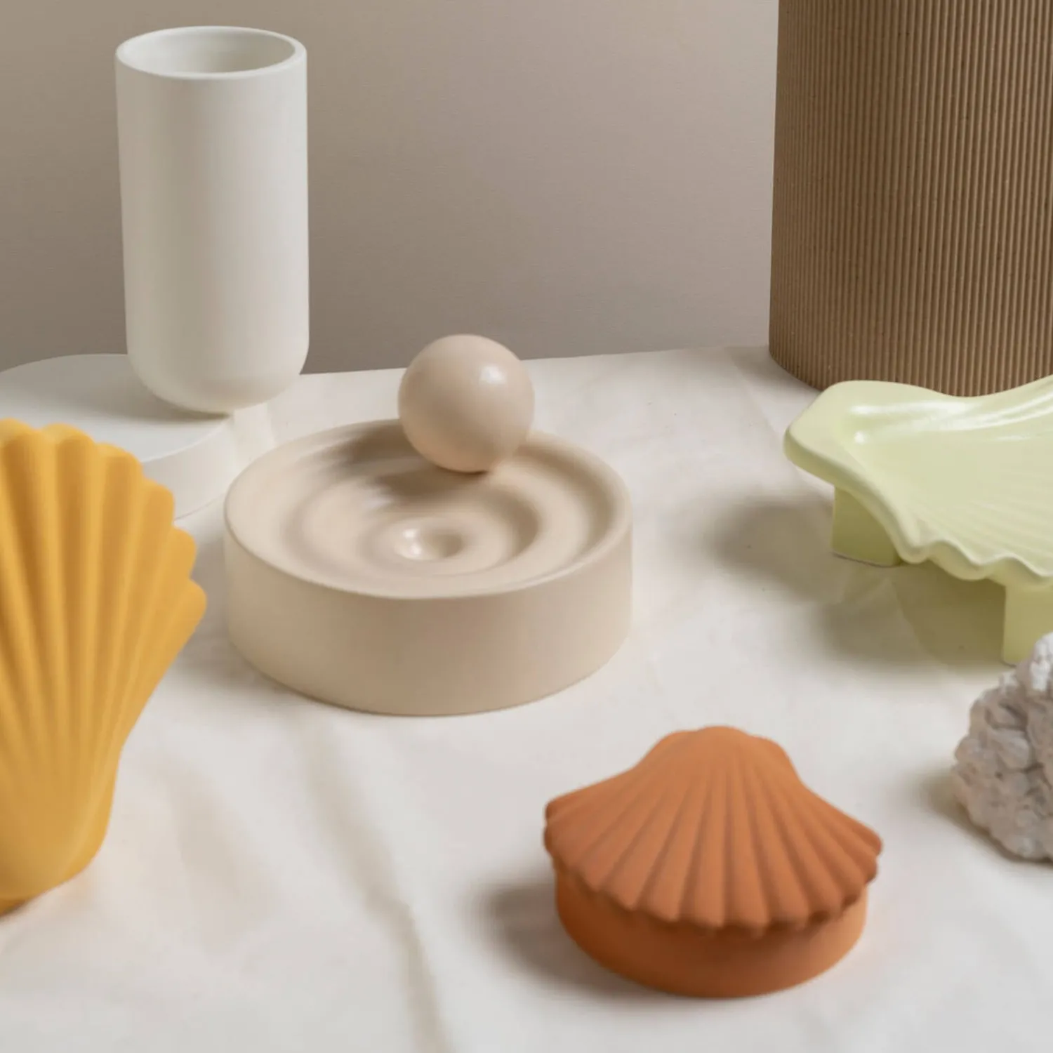 Home Accessories*Los Objetos Decorativos Seashell Box - Amber