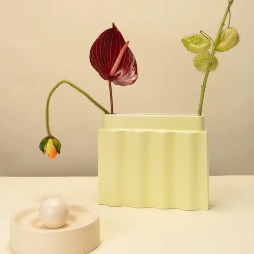 Home Accessories*Los Objetos Decorativos Waves Vase - Lime