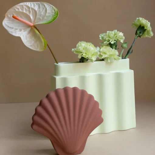 Home Accessories*Los Objetos Decorativos Waves Vase - Lime